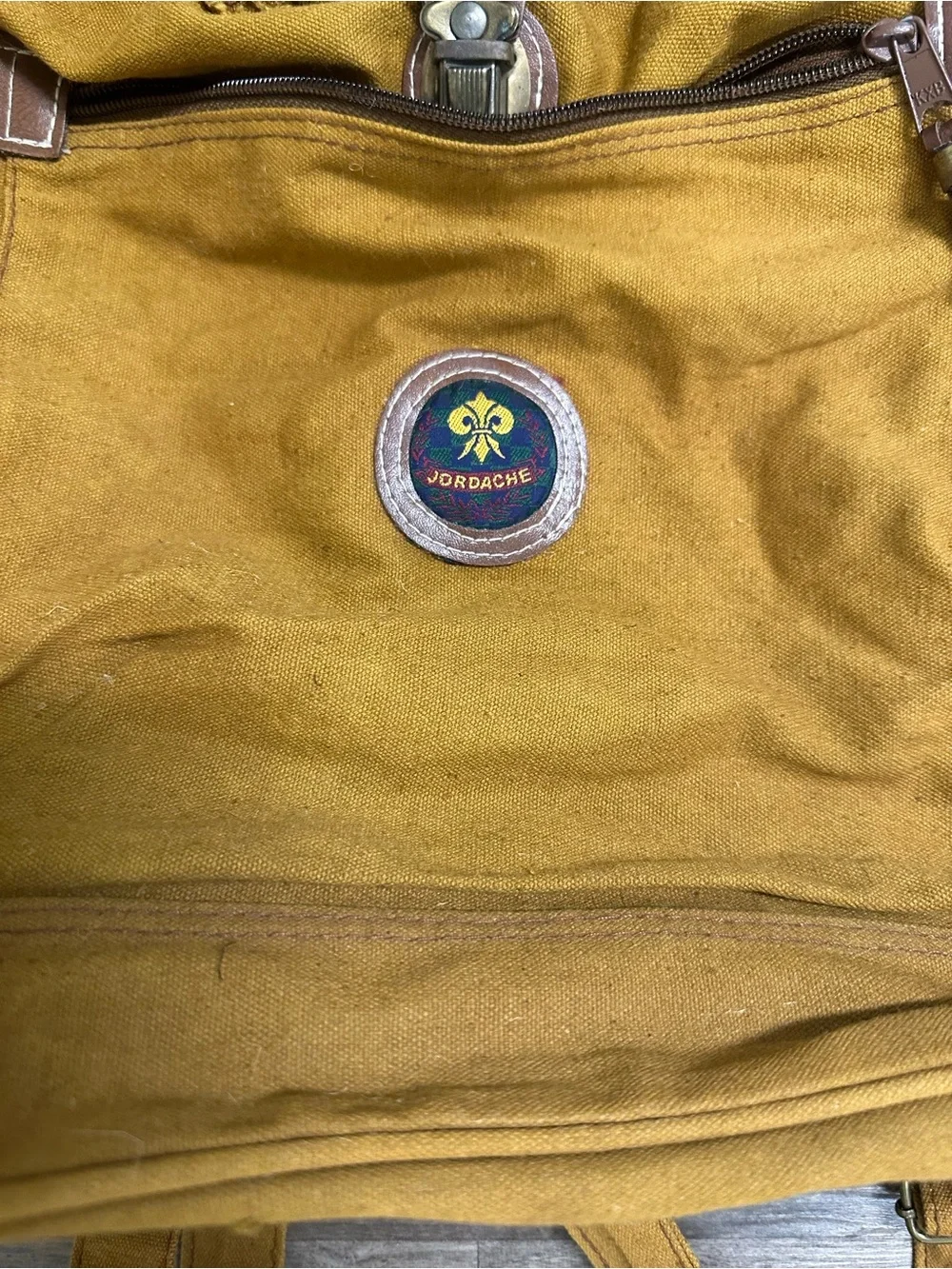 Vintage Jordache Mustard Yellow Backpack